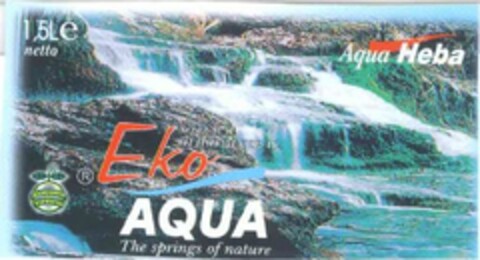 1,5 L netto Aqua Heba Eko AQUA The springs of nature Logo (EUIPO, 09.09.2004)