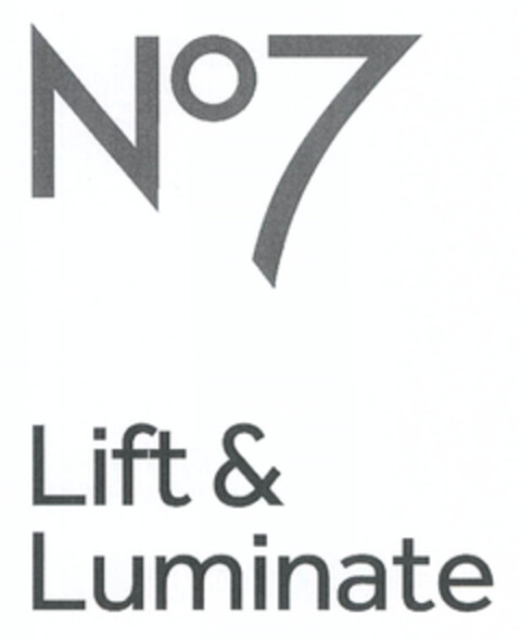 Nº7 Lift & Luminate Logo (EUIPO, 10/15/2012)