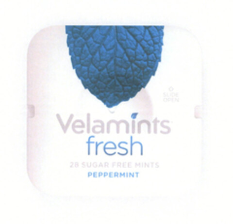 Velamints fresh 28 SUGAR FREE MINTS PEPPERMINT Logo (EUIPO, 03/05/2014)