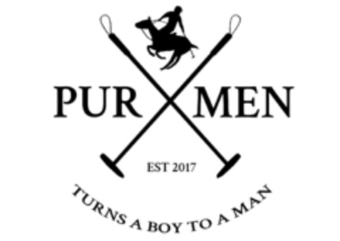 PUR MEN EST 2017 TURNS A BOY INTO A MAN Logo (EUIPO, 07.02.2017)