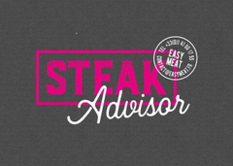 STEAK ADVISOR EASY MEAT TEL +33(0)1 41 80 17 55 CONTACT@EASYMEAT.FR Logo (EUIPO, 10.10.2017)