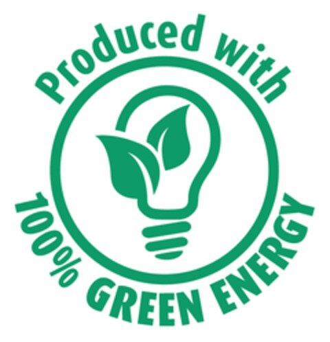 Produced with 100% GREEN ENERGY Logo (EUIPO, 23.11.2017)