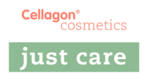 Cellagon cosmetics just care Logo (EUIPO, 01/23/2018)