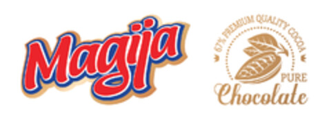Magija PURE Chocolate 67% PREMIUM QUALITY COCOA Logo (EUIPO, 17.07.2018)