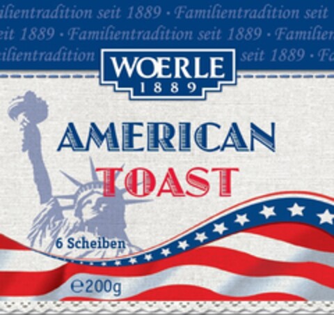 WOERLE 1889 AMERICAN TOAST Logo (EUIPO, 10.02.2020)