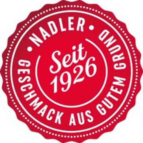 NADLER GESCHMACK AUS GUTEM GRUND Seit 1926 Logo (EUIPO, 20.05.2021)