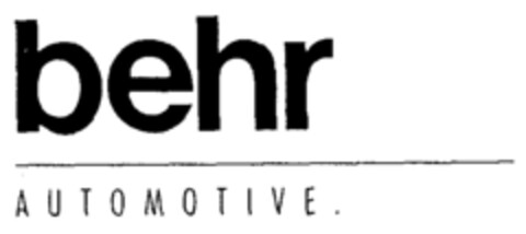 behr AUTOMOTIVE Logo (EUIPO, 03.12.1998)