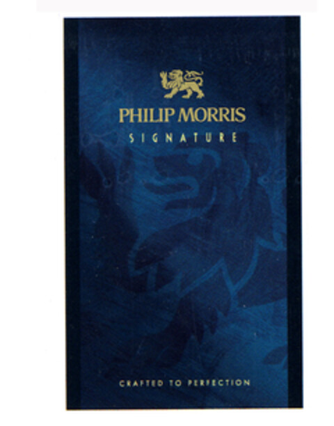 PHILIP MORRIS SIGNATURE CRAFTED TO PERFECTION Logo (EUIPO, 11.09.2003)