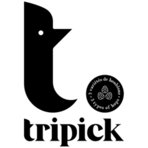 TRIPICK 3 variétés de houblons 3 types of hops Logo (EUIPO, 14.10.2016)