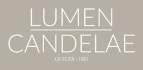 LUMEN CANDELAE QUILES - 1881 Logo (EUIPO, 02.12.2021)