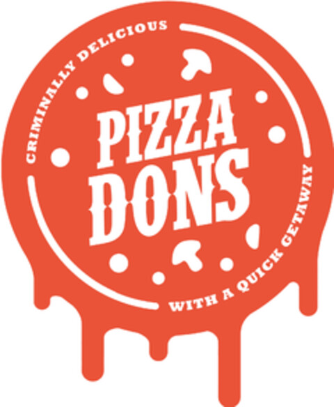 Pizza Dons, criminally delicious with a quick getaway Logo (EUIPO, 19.04.2022)