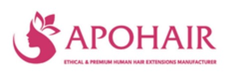 APOHAIR ETHICAL & PREMIUM HUMAN HAIR EXTENSIONS MANUFACTURER Logo (EUIPO, 18.07.2024)