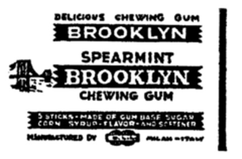 BROOKLYN SPEARMINT BROOKLYN CHEWING GUM Logo (EUIPO, 01.04.1996)