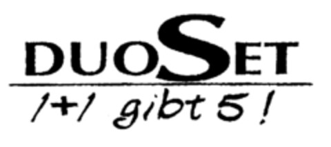 DUOSET /+/ gibt 5 ! Logo (EUIPO, 07/21/1999)