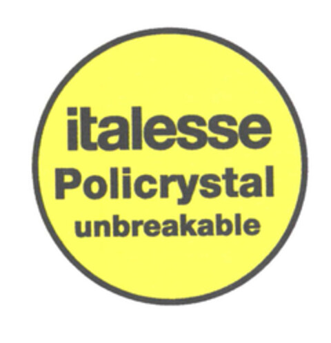 italesse Policrystal unbreakable Logo (EUIPO, 11/16/2011)