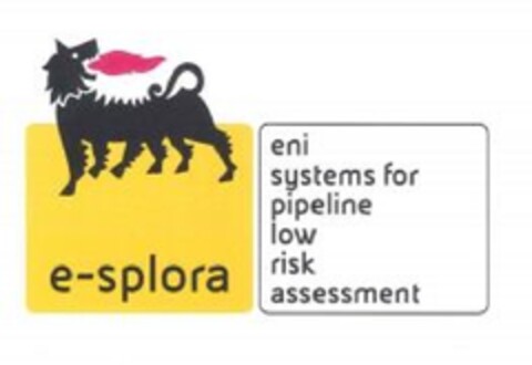 E-SPLORA Eni systems for pipeline low risk assessment Logo (EUIPO, 23.05.2013)