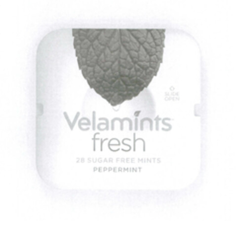 Velamints fresh 28 SUGAR FREE MINTS PEPPERMINT Logo (EUIPO, 24.02.2014)