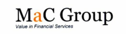 MaC Group Value in Financial Services Logo (EUIPO, 25.01.2007)