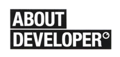 ABOUT DEVELOPER Logo (EUIPO, 07/17/2014)