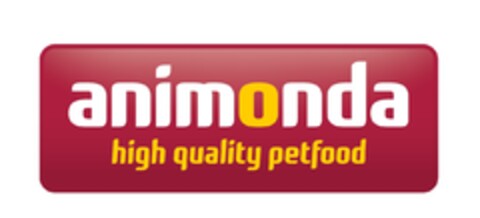 animonda high quality petfood Logo (EUIPO, 06/10/2016)