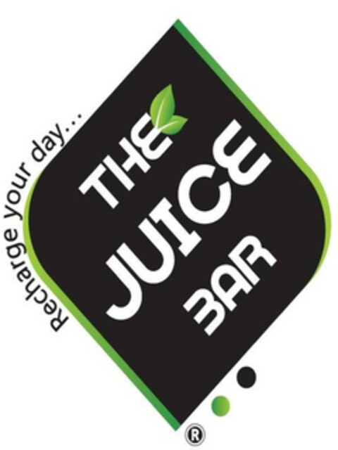 THE JUICE BAR RECHARGE YOUR DAY Logo (EUIPO, 12/22/2016)