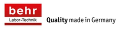 behr Labor-Technik Quality made in Germany Logo (EUIPO, 22.08.2017)