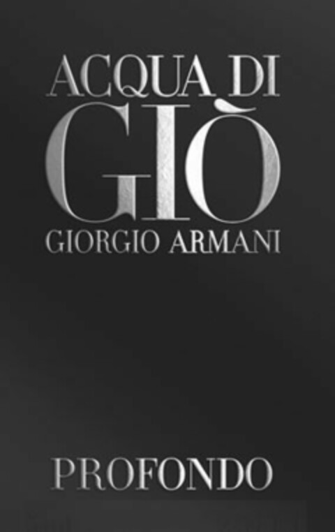 ACQUA DI GIO' GIORGIO ARMANI PROFONDO Logo (EUIPO, 04/09/2019)