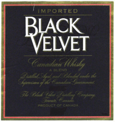 BLACK VELVET Logo (EUIPO, 30.09.1996)