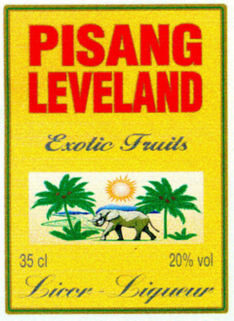 PISANG LEVELAND Exotic Fruits 35 cl 20% vol Licor - Liqueur Logo (EUIPO, 10/13/1999)