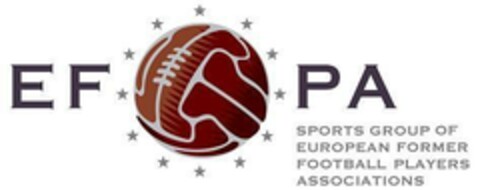 EFPA SPORTS GROUP OF EUROPEAN FORMER FOOTBALL PLAYERS ASSOCIATIONS Logo (EUIPO, 31.03.2005)