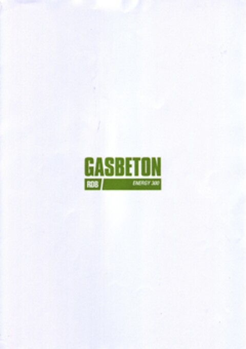 GASBETON RDB ENERGY 300 Logo (EUIPO, 09.07.2009)