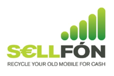 SELLFÓN RECYCLE YOUR OLD MOBILE FOR CASH Logo (EUIPO, 03.02.2011)