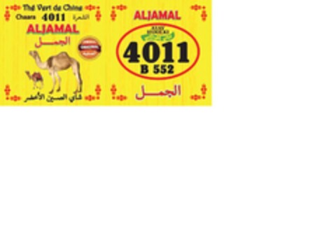 Thé Vert de Chine Chaara 4011 ALJAMAL B 552 ORIGINAL ATAY IFOULKI Logo (EUIPO, 13.12.2019)