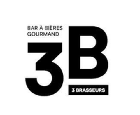 BAR À BIÈRES GOURMAND 3B 3 BRASSEURS Logo (EUIPO, 09.06.2023)