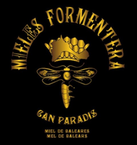 MIELES FORMENTERA CAN PARADIS MIEL DE BALEARES MEL DE BALEARS Logo (EUIPO, 10.01.2024)