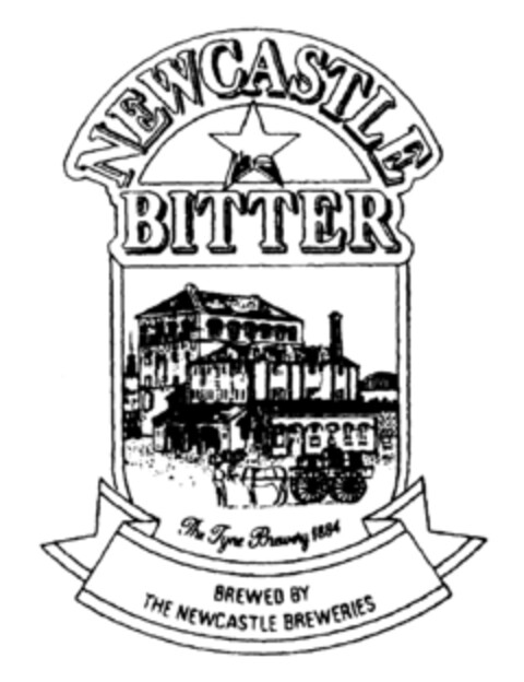 NEWCASTLE BITTER The Tyne Brewery 1884 BREWED BY THE NEWCASTLE BREWERIES Logo (EUIPO, 01.04.1996)