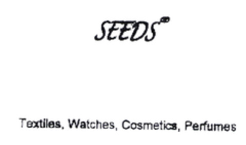 SEEDS Textiles, Watches, Cosmetics, Perfumes Logo (EUIPO, 20.03.2003)