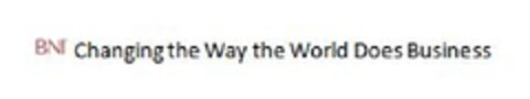 BNI Changing the Way the World Does Business Logo (EUIPO, 22.03.2011)