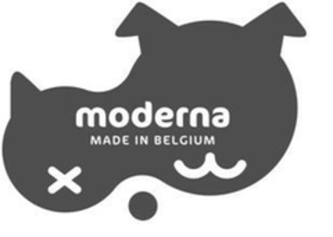 moderna MADE IN BELGIUM Logo (EUIPO, 28.01.2014)