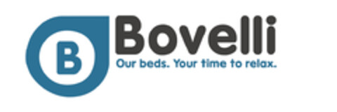 B Bovelli Our beds. Your time to relax Logo (EUIPO, 10/31/2019)