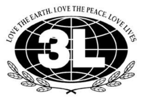 LOVE THE EARTH . LOVE THE PEACE . LOVE LIVES 3L Logo (EUIPO, 28.03.2023)