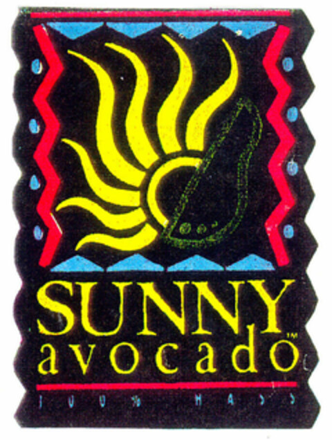 SUNNY avocado 100 % HASS Logo (EUIPO, 10.11.1998)