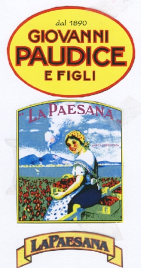 dal 1890 Giovanni Paudice e Figli LA PAESANA 
LA PAESANA Logo (EUIPO, 08.07.2011)