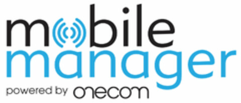 mobile manager powered by onecom Logo (EUIPO, 02/11/2014)