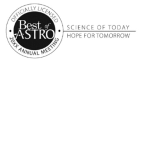 BEST OF ASTRO SCIENCE OF TODAY HOPE FOR TOMORROW OFFICIALLY LICENSED 20XX ANNUAL MEETING Logo (EUIPO, 01/07/2016)