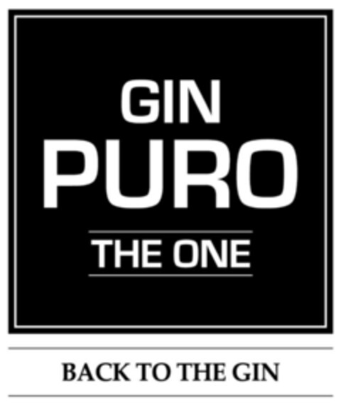 GIN PURO THE ONE BACK TO THE GIN Logo (EUIPO, 20.07.2016)