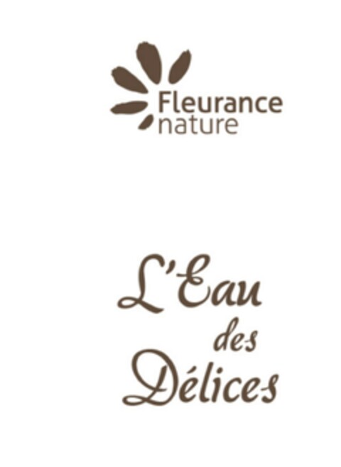 Fleurance nature L'Eau des Délices Logo (EUIPO, 12/09/2016)