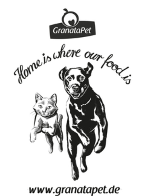 Home is where our food is www.granatapet.de Logo (EUIPO, 04/30/2018)