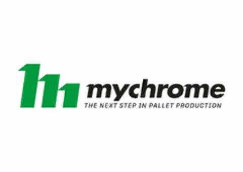 mychrome THE NEXT STEP IN PALLET PRODUCTION Logo (EUIPO, 01.02.2019)