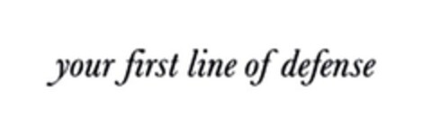 your first line of defense Logo (EUIPO, 16.10.2020)